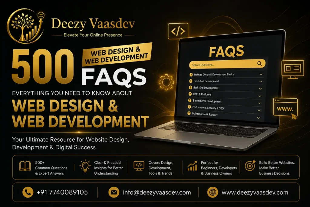 500 Web Design and Web Development FAQs